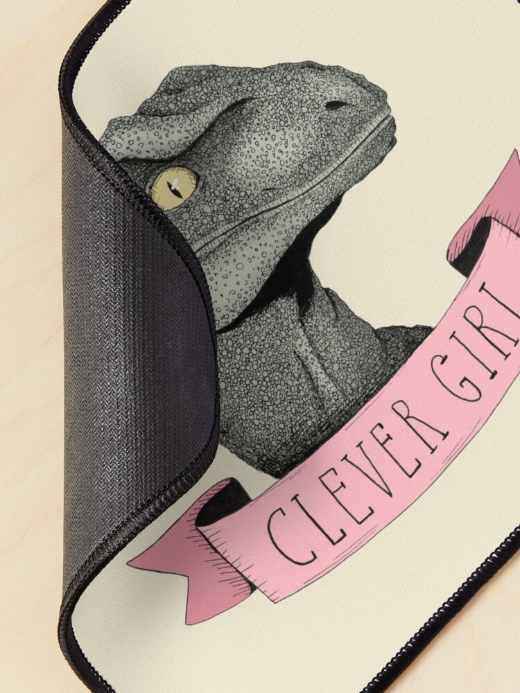Alternate view of Clever Girl raptor dinosaur Mouse Pad