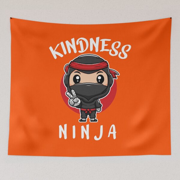 Artikelvorschau, Freundlichkeit Ninja Kinder Orange Unity Day Anti-Mobbing-Geschenk entworfen und verkauft von Tatus Brinal.
