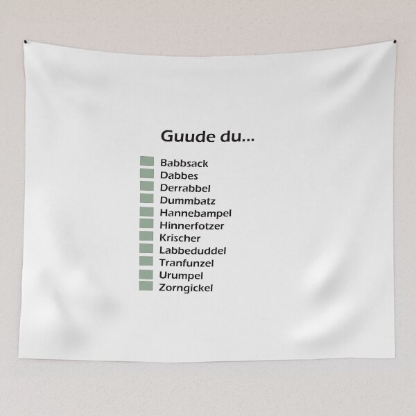 Item preview, funny hessian swear words / insults designed and sold by Catasa06.