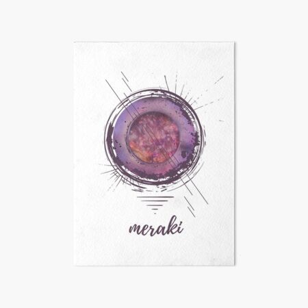 Meraki - Live with Passion - Acrylic Painting & Digital Art Design Art Board Print