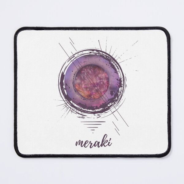 Meraki - Live with Passion - Acrylic Painting & Digital Art Design Mouse Pad