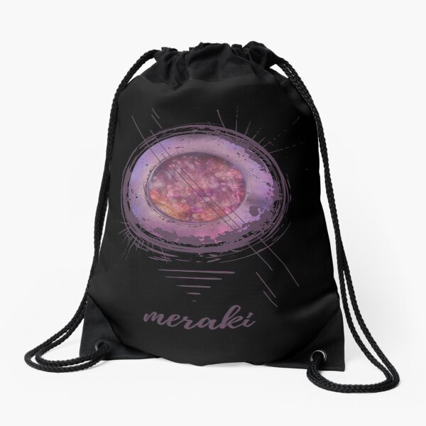 Meraki - Live with Passion - Acrylic Painting & Digital Art Design Drawstring Bag