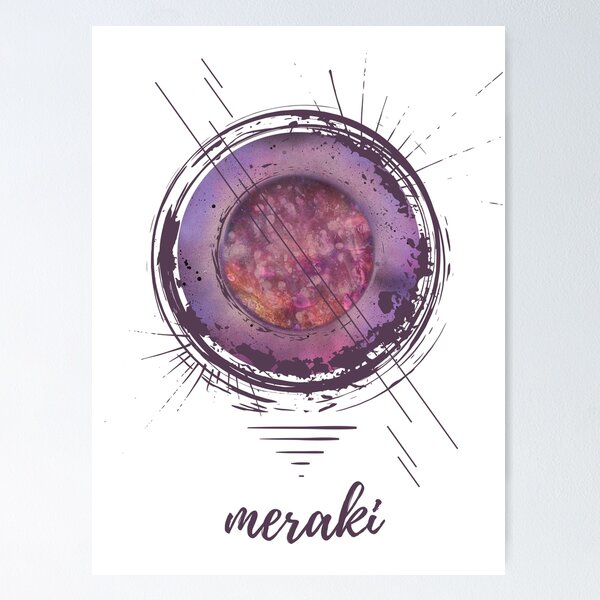Meraki - Live with Passion - Acrylic Painting & Digital Art Design Poster