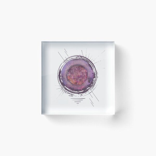 Meraki - Live with Passion - Acrylic Painting & Digital Art Design Acrylic Block