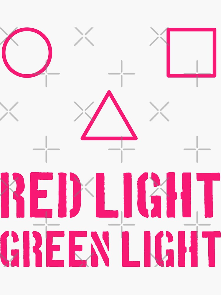 "Red Light, green light minimal design" Sticker for Sale by chillstudio
