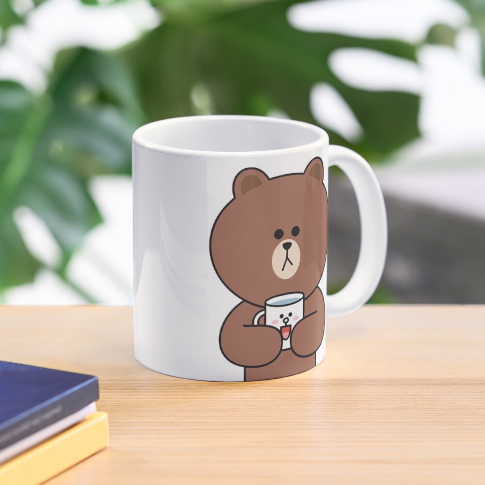 Cute brown bear and Cony Mug