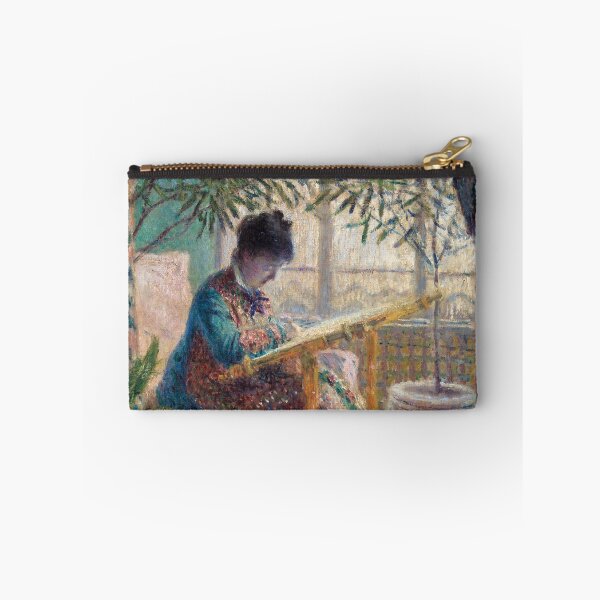 Item preview, Madame Monet Embroidering (1875) by Claude Monet designed and sold by Designedbysm.