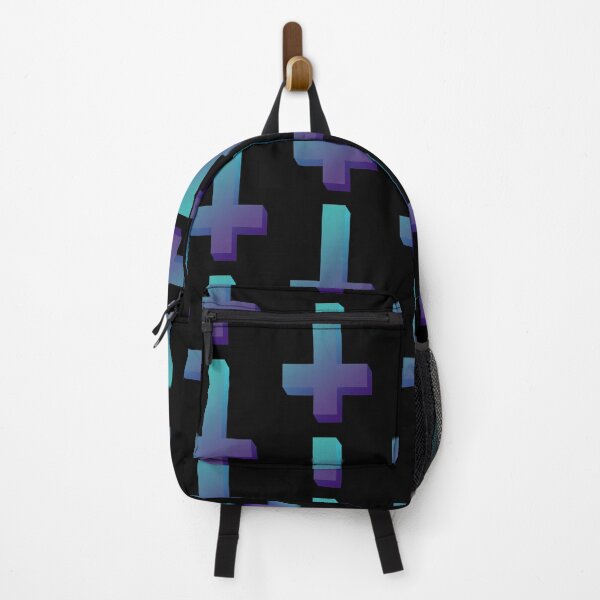 Item preview, Colorful Inverted Cross Pastel Goth Upside Down Cross Aqua Purple designed and sold by AlasAHintStudio.