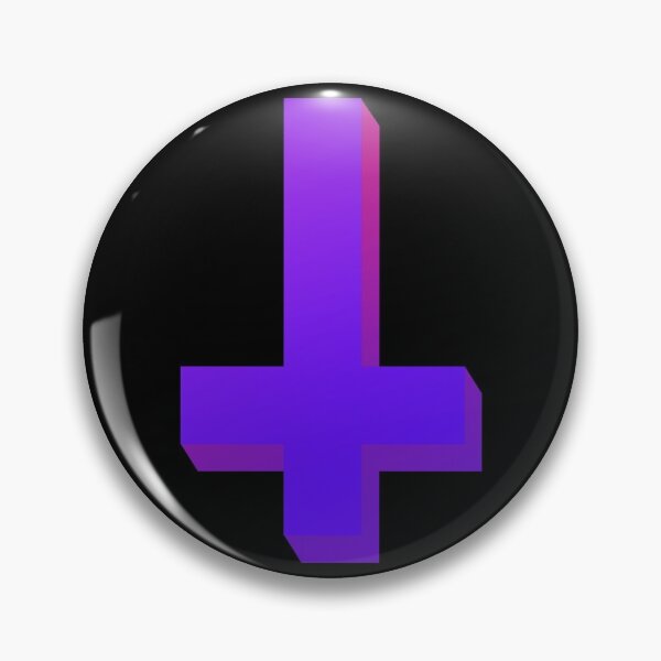 Item preview, Colorful Inverted Cross Pastel Goth Upside Down Cross Pink Purple designed and sold by AlasAHintStudio.