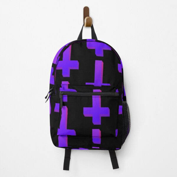 Item preview, Colorful Inverted Cross Pastel Goth Upside Down Cross Pink Purple designed and sold by AlasAHintStudio.