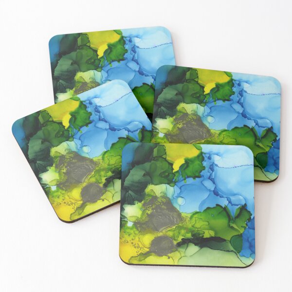 Item preview, Abstract in Green, Blue and Yellow - One designed and sold by LymphomaLass.