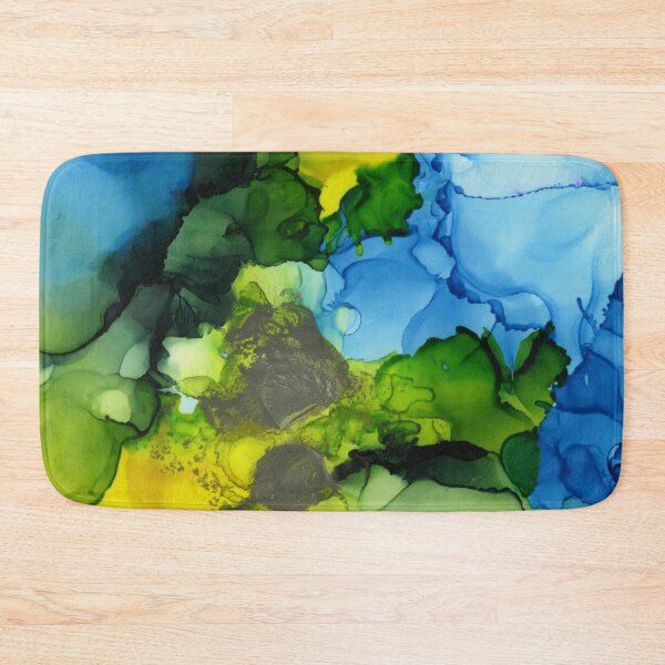 Item preview, Abstract in Green, Blue and Yellow - One designed and sold by LymphomaLass.