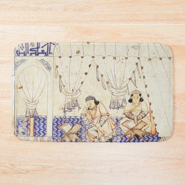 Item preview, 14th Century Mongol Prince Studying Koran Watercolor Painting designed and sold by Vicky Brago-Mitchell®.
