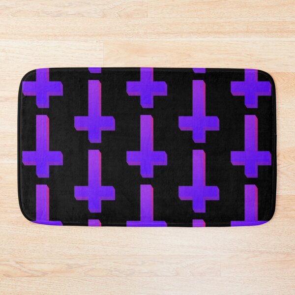 Item preview, Colorful Inverted Cross Pastel Goth Upside Down Cross Pink Purple designed and sold by AlasAHintStudio.