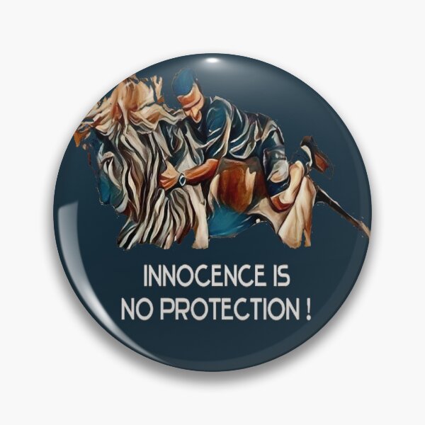 Item preview, Innocence is no protection! designed and sold by LeelaWorks.org.