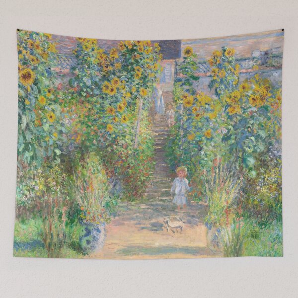 Item preview, Impressionist Painting The Artist's Garden at Vétheuil (1881) by Claude Monet designed and sold by Designedbysm.