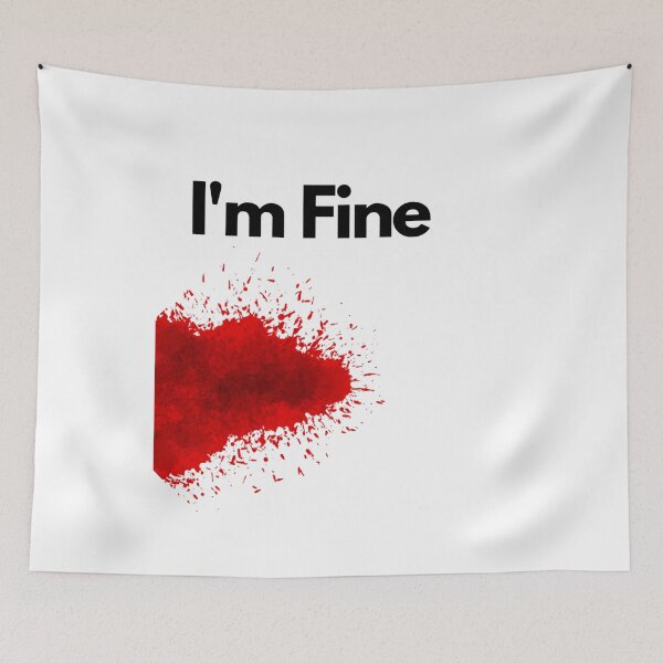 Item preview, I'm Fine Graphic Novelty Sarcastic Movie Halloween Humor Zombie Funny designed and sold by Nedskr.