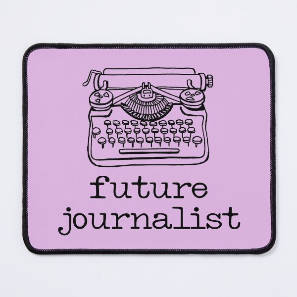 Item preview, There's a writer in the family: Future Journalist + typewriter (black text) designed and sold by Ofeefee.