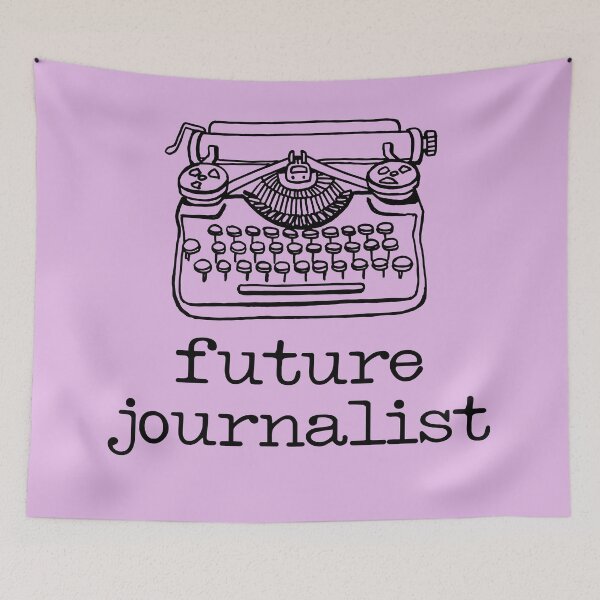 Item preview, There's a writer in the family: Future Journalist + typewriter (black text) designed and sold by Ofeefee.