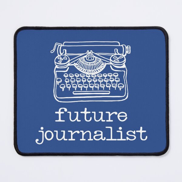 Item preview, There's a writer in the family: Future Journalist + typewriter (white text) designed and sold by Ofeefee.