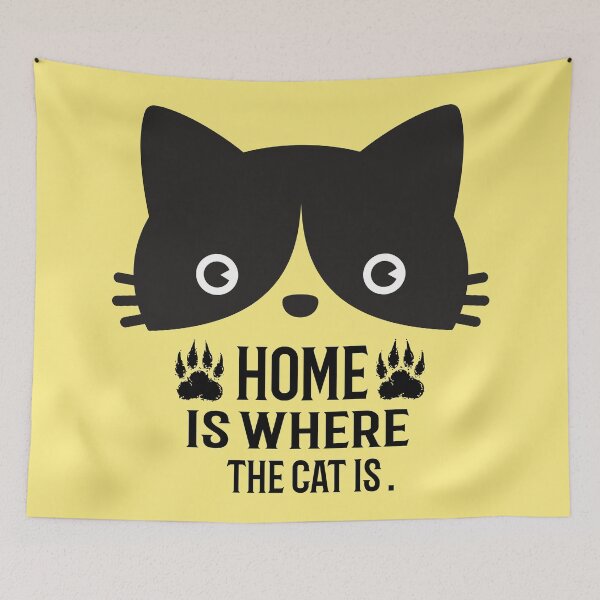Item preview, Home is where the cat is designed and sold by TRIPPYPRINTS.