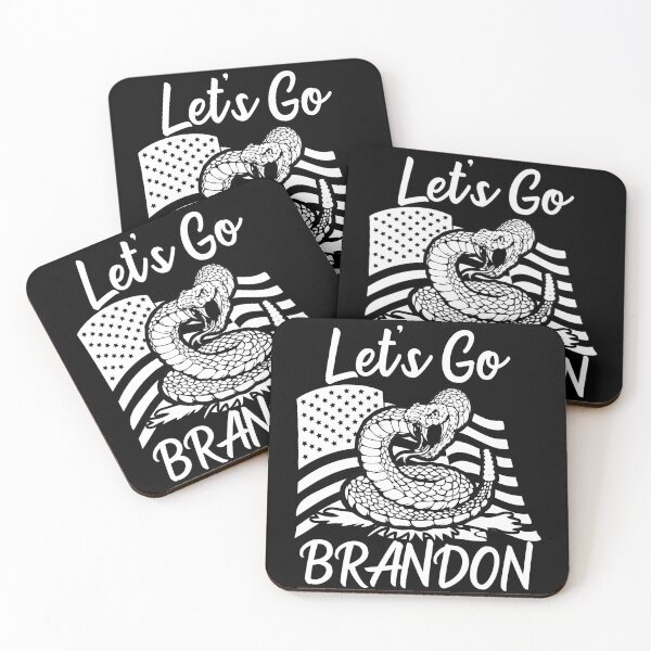 Item preview, Let's Go Brandon US Flag and Rattlesnake Funny Chant designed and sold by CharJens.