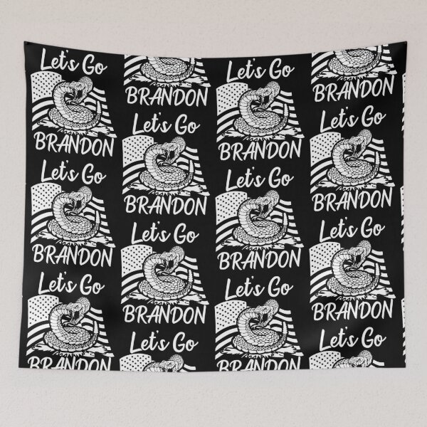 Item preview, Let's Go Brandon US Flag and Rattlesnake Funny Chant designed and sold by CharJens.