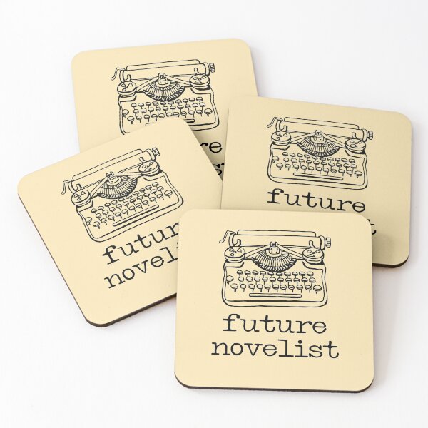 Item preview, There's a writer in the family: Future Novelist + typewriter (black text) designed and sold by Ofeefee.
