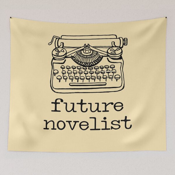 Item preview, There's a writer in the family: Future Novelist + typewriter (black text) designed and sold by Ofeefee.