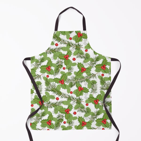 Item preview, Christmas holly berries and pine barebranch designed and sold by urban-color.