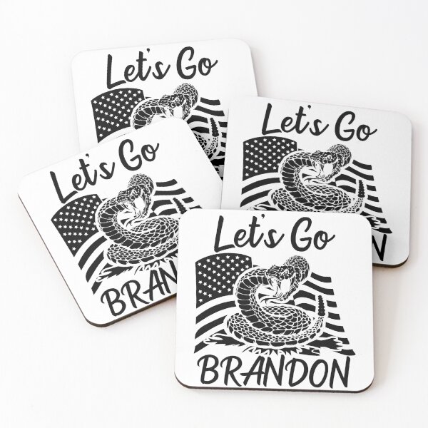 Item preview, Let's Go Brandon US Flag and Rattlesnake Funny Chant designed and sold by CharJens.