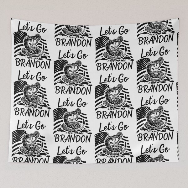 Item preview, Let's Go Brandon US Flag and Rattlesnake Funny Chant designed and sold by CharJens.