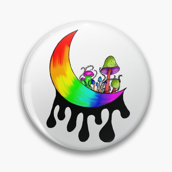 Item preview, Psychedelic Rainbow Moon designed and sold by madam-moonbeam.