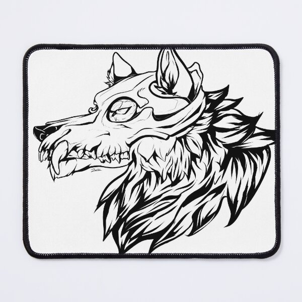 Item preview, Wolf head with skull designed and sold by ZoruCreations.