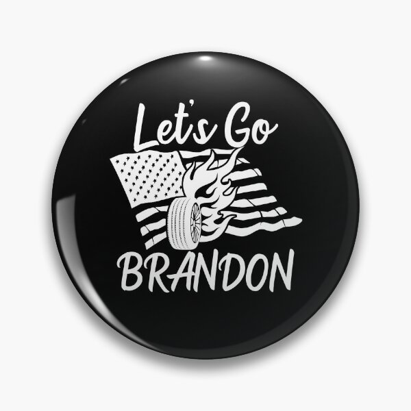 Item preview, Let's Go Brandon US Flag and Tire with Flames Funny Chant designed and sold by CharJens.