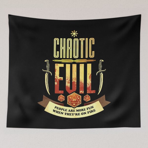 Item preview, Chaotic Evil: People Are More Fun When They're On Fire designed and sold by D20Tees.