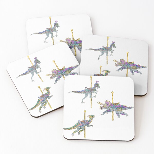 Item preview, Carousel Dinosaurs- Series of 3 designed and sold by paintedpansy.