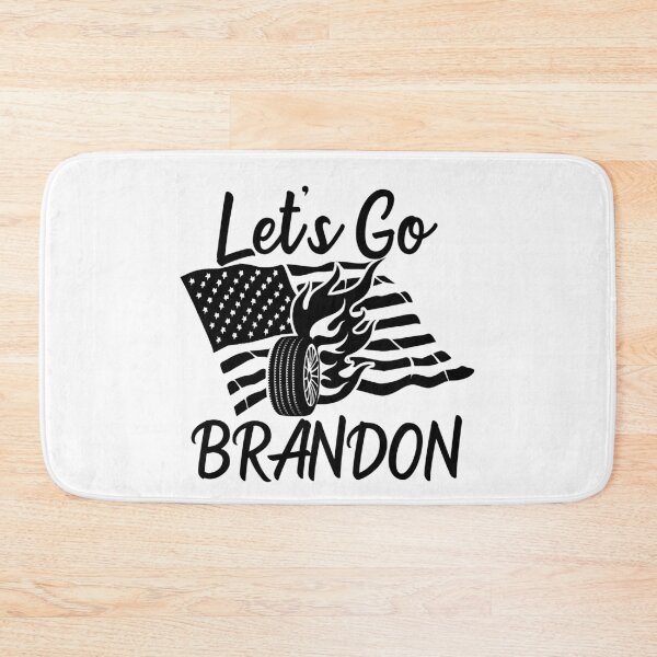 Item preview, Let's Go Brandon US Flag and Tire with Flames Funny Chant designed and sold by CharJens.