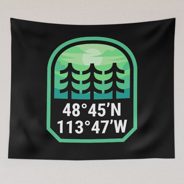 Item preview, Glacier National Park Coordinates designed and sold by HalpinDesign.