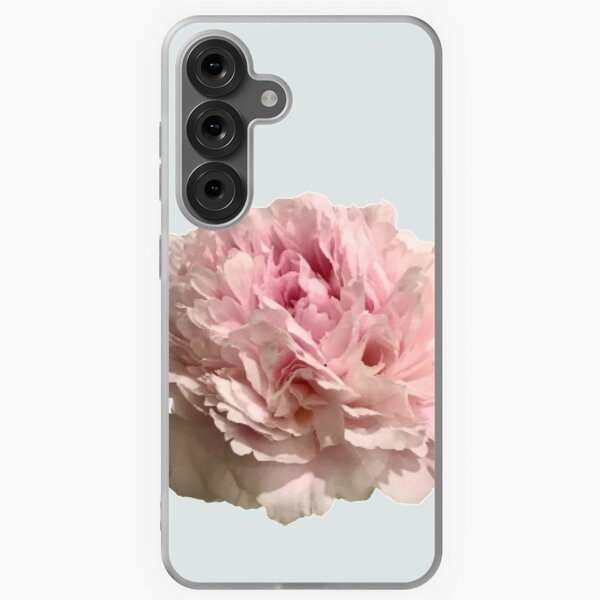 Item preview, Pale Pink Peony on Pale Aqua Background designed and sold by InalterataArt.