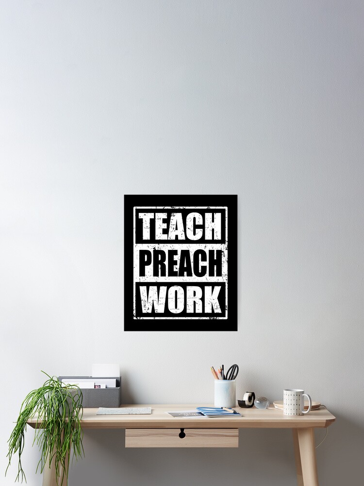 Thumbnail 2 of 3, Poster, Missionary Gift Teach Preach Work designed and sold by RiffXS.