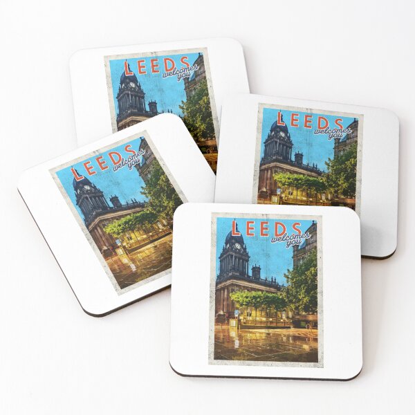 Item preview, Vintage Leeds city travel poster retro cool designed and sold by TheBritishShop.