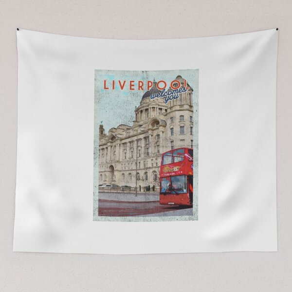 Item preview, Vintage Liverpool travel poster retro cool designed and sold by TheBritishShop.