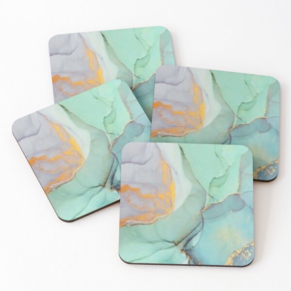 Item preview, Psychedelic Vintage Marbled Paper Blue/Green designed and sold by MusicSkateboard.