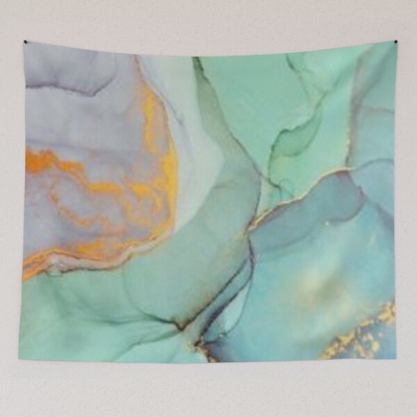 Item preview, Psychedelic Vintage Marbled Paper Blue/Green designed and sold by MusicSkateboard.