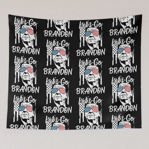 Item preview, Let's Go Brandon US Flag and Reagan Funny Chant designed and sold by CharJens.