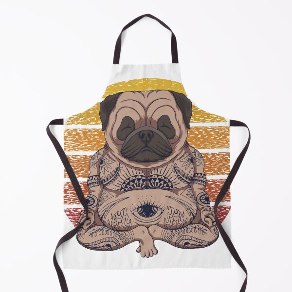 Item preview, Tattooed Pug Dog Yoga Meditation - Yoga Lover designed and sold by AR Studios.