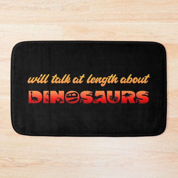 Item preview, Will talk at length about dinosaurs (gradient orange and red text) designed and sold by Ofeefee.