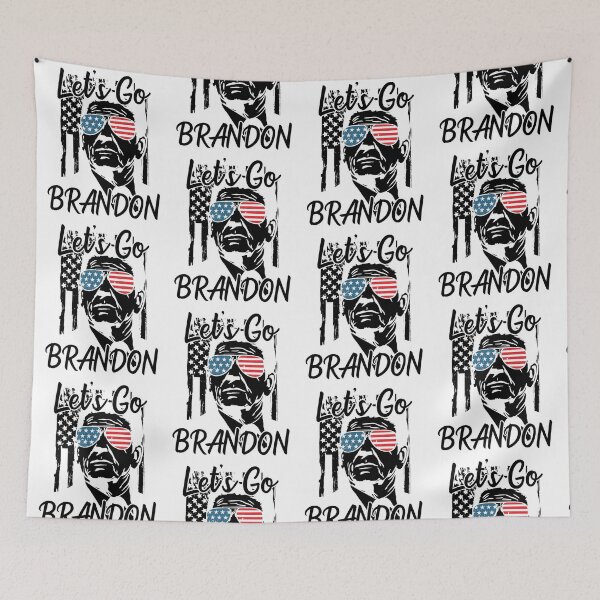 Item preview, Let's Go Brandon US Flag and Reagan Funny Chant designed and sold by CharJens.