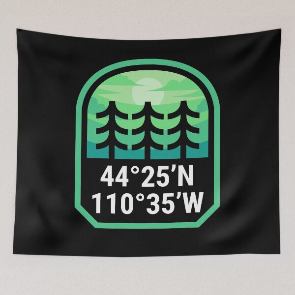 Item preview, Yellowstone National Park Coordinates designed and sold by HalpinDesign.